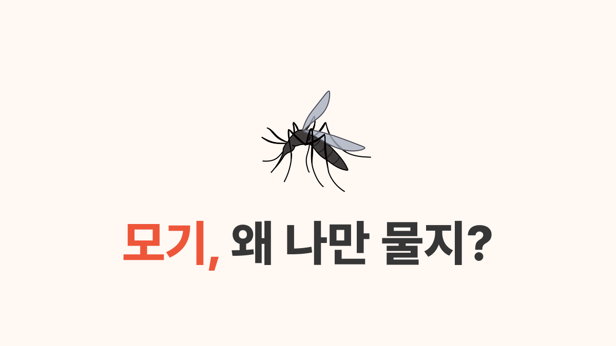 모기, 왜 나만 물지?
