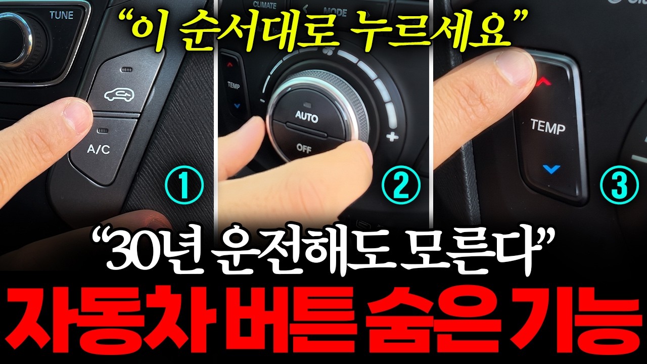 [8월 5일]30년 운전해도 모르는 자동차 버튼 숨은 기능